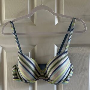 Victoria's Secret Body By Victoria Colorful Striped Bra 34D